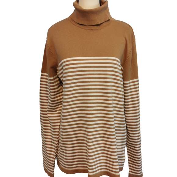Jones New York Sweaters - Jones New York Striped Turtleneck